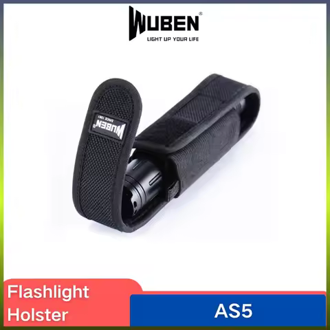 WUBEN AS5 Flashlight Nylon Adjustable Storage Bag 6"x1.2" For C3 E10 L50 TO40R TO46R TO60R ETC.