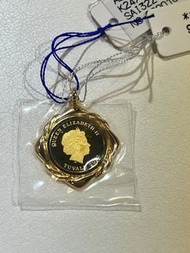 珍貴24K金英女皇頭紀念金幣吊咀
