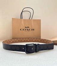 COACH 蔻馳 腰帶 寬3.7CM 牛皮 男款 皮帶 禮物 節日 生日 情人節 Men's Belts Gifts Holidays Birthdays Valentine's Day