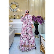 Best Laena Set Dress Amore By Ruby Gamis Motif Bunga Setelan Ceruti