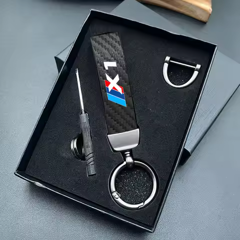 Carbon Fiber Car Key Rings Keychain Ring Pendant For BMW X1 X2 X3 X4 X5 X6 X7 E30 E36 E39 E46 E60 G2