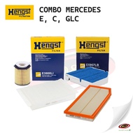 FULL COMBO HENGST FILTER FOR MERCEDES E, C, GLC (oil, wind, air conditioner)