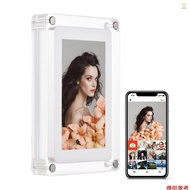 10.1 Inch WiFi Acrylic Digital Photo Frame Digital Picture Frame Photo/ Music/ Video Player Auto Rotation Built-in 8GB Memory Battery Gift for Friends Families, Frameo APP Sharing