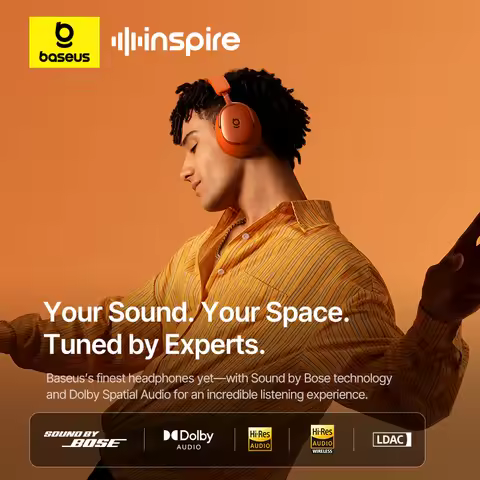 Baseus Inspire XH1 ANC Wireless Headphone Bluetooth 6.1 48dB Adaptive Noise Cancellation Headset Hi-