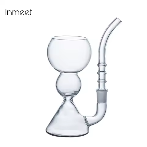 Inmeet High Borosilicate Glass Handmade Creative Absinthe Glass Bar Cocktail with Straw Cocktail Gla