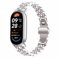 Dây đeo kim loại cho Xiaomi Smart Band 10 Vòng đeo cổ tay Mi Band 10 NFC Mi Band 9 Mi Band 8 Thắt lư