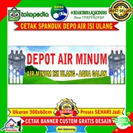 Cetak Print Spanduk Banner Free Desain Toko Depot Air Minum Isi Ulang