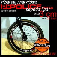 Folding Bike Decal Sticker Police Texas Custom Design DECA HED