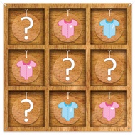 Gender Reveal Tic Tac Toe Board GameWooden Gender Reveal Games Tic-Tac-Toe for He or SheBaby Gender Reveal Ideas Party SuppliesBaby Shower Gender Reveal Decoration kit