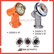 BRUSH CUTTER (BG328/ FR3001/GX35/TL33/TL43): GEAR CASE ASSY 26mm 4T 7T 9T KEPALA GEAR MESIN RUMPUT STIHL HONDA