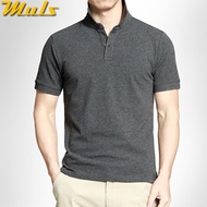 online High quality Men polo shirts quick dry pure cotton short polos men top tees pink gray red S-3