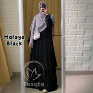 TAZQTA Gamis Malaysia Polos Syari ceruty Babydoll Premium / Gamis Melayu / Malaya Dress / Baju Kurung Muslimah Terbaru