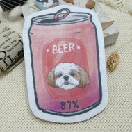 西施-素描-啤酒-不織布杯墊-吸水杯墊