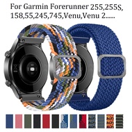 Nylon 22mm 20mm Soft Nylon Band For Garmin Forerunner 255 Strap Garmin FR255 Music 245 FR55/ Garmin 