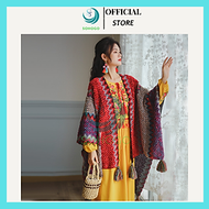 Áo Choàng Cardigan Dệt Kim Phối Bóng Lông Màu Sắc Thời Trang Xuân Thu Xinh Xắn Cho Nữ Nhiều Màu Sắc 