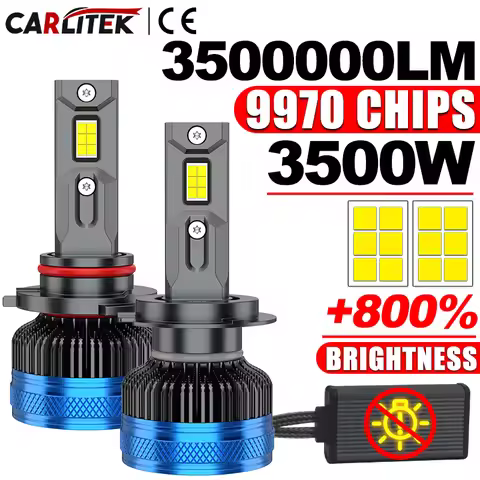 3500W H7 Led Bulb Canbus K5C PLUS H4 H11 H1 HB3 9005 HB4 9006 9012 HIR2 K6C Led Double Copper Tube H