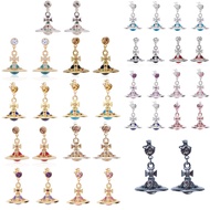 VIVIENNE WEST WOOD Diameter 8MM Classic Punk Style Fashion Earrings