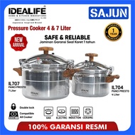 IDEALIFE Pressure Cooker 4 Ltr / 7 Ltr Pressure Cooker IL-704 / IL-707