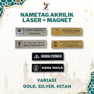 Custom Name Acrylic Laser + MagnetTAG | Student Student | Teacher Teacher | Employee Employee Employ