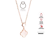 S925 Silver 4-leaf pendant necklace DM0055 MiASJ