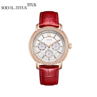 Solvil et Titus W06-03251-003 Women's Quartz Analogue Watch in White Dial and Leather Strap