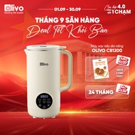 Máy Làm Sữa Hạt OLIVO CB1200 1.2L Ủ Sữa Chua Nắp Kính Cường Lực Kết Hợp Inox Nấu Sữa Đậu Nành BH 24