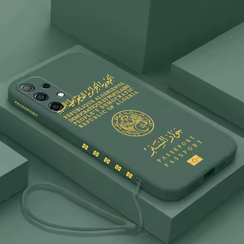 Algeria Passport Case For OPPO Realme 11 10 9 9i 8 8i 7 7i 6 Pro Plus C31 C35 C1 C11 C12 C15 C20 C21