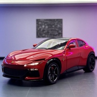1:22 Ferrari Purosangue FUV High Simulation Alloy Car Model Static Decoration Sound Light Model Kid 