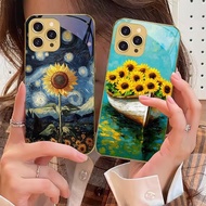 Van Gogh (1) For IPhone 16 Pro Max 15 P ro 14 13 Plus 12 Mini 11Pro Max XS Max XR Golden plating tem