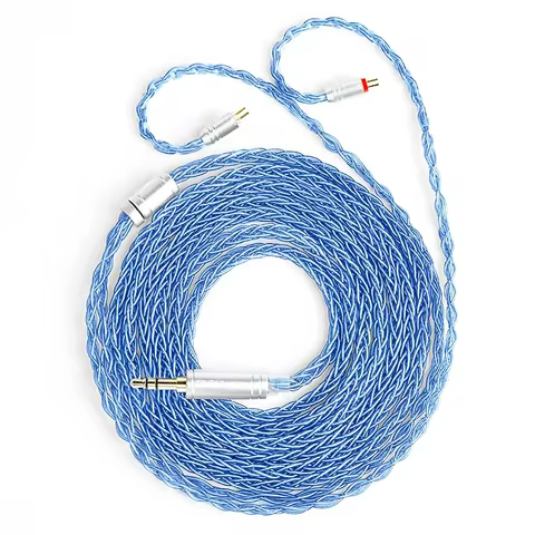 KBEAR ST12Plus Blue iem cable 2pin Upgrade Cable Copper Cable Connector 4N 4.4MM MMCX/2PIN-S/2PIN-C 