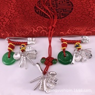 Silver Pendant Safe Baby Baby Pendant 999 Seven Treasure Pin Newborn Portable 3D Auspicious Sterling