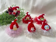 手作毛根發光聖誕帽髮夾