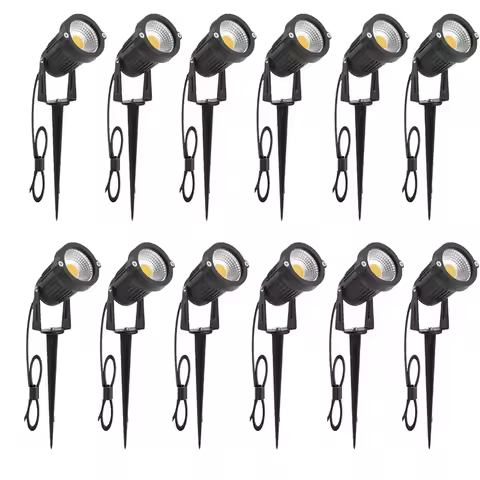 1 Meter Cable IP65 LED Landscape Spike Lamp Warm White/Blue 5W/10W Spot Light for Garden Lawn AC/DC 