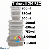 THINWALL DM PERSEGI PANJANG 750ML REC/KOTAK MAKAN 1 DUS 500 SET