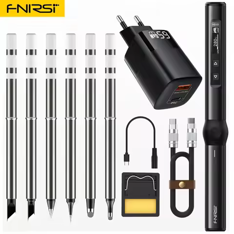 FNIRSI HS-01 Adjustable Temperature Soldering Iron DC 24V 80-420℃ Welding Solder Rework Station PD 6