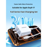 UGREEN 30/20W Apple Compatible Dual-Port Charger for iPhone 15 Pro, 12/13/14, with PD Fast Charging,