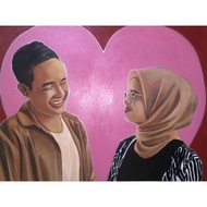 Lukisan Potret Berwarna (Acrylic)