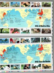 【流動郵幣世界】美國1991年~1995年二戰結束50周年郵票(面額8折)