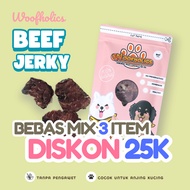 Woofholics Beef Jerky Beef Jerky/ Premium Dehydrated Dog Snack/ Dog Treats/ DogCemilan