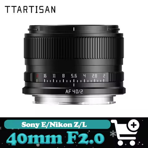 TTArtisan 40mm F2 Full Frame Autofocus Lens Street Documentary Photography Lens compatible with Sony