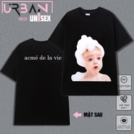 [THE Urban] ADLV BUBBLE full tag unisex t-shirt, oversize loose-sleeved form t-shirt
