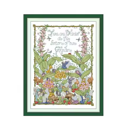 Pixie Hollow cross stitch kit 14ct 11ct count print canvas sew cross-stitching embroidery handmade n