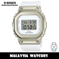(OFFICIAL WARRANTY) Casio G-Shock GM-S5600G-7 S Series White Champagne Gold Bezel White Resin Watch 