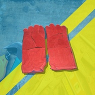 MERAH Red Leather Gloves 14" KW1 Logan / Welding Gloves