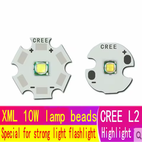 cree xml 10W white light LED strong light flashlight lamp beads replace CREE L2 L2U2 5050 lamp beads