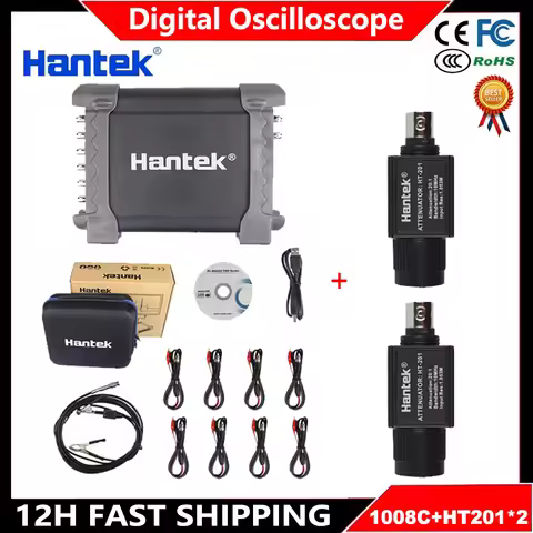 Hantek Oscilloscope Probbe with Passive Attenuator HT201 1008C Automotive PC Storage USB 8 Channels 