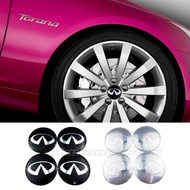 4PCS 56mm 60mm 65mm Car Wheel Center Emblem Hub Caps Stickers For Infiniti G20 G25 FX35 Q50 G37