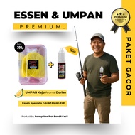 Farmprime X Bandit Catfish Essence Package (L) 15ml & Premium Ready-to-Use Bait 300g Durian Cheese (