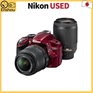 FromJapan[USED]Nikon Digital SLR Camera D3200 Double Zoom Kit with 18-55mm and 55-200mm Lenses, 200m