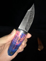 พกพา มี3แบบให้เลือก เหล็ก7CR13mov งานสวยใบแกะลาย